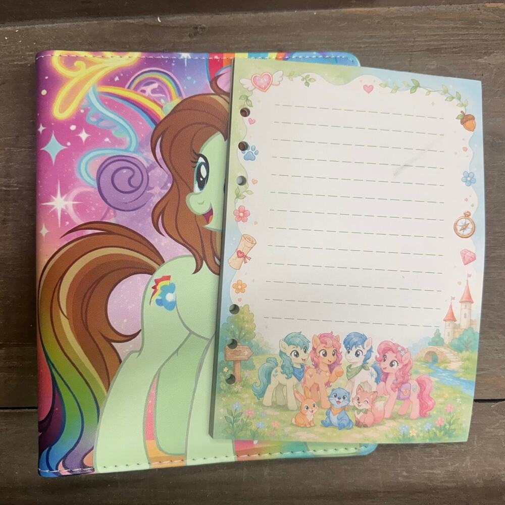 My Little Pony A5 Binder with matching printed paper
